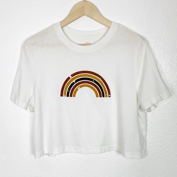Colsie Tops - Colsie Rainbow Crop Top M